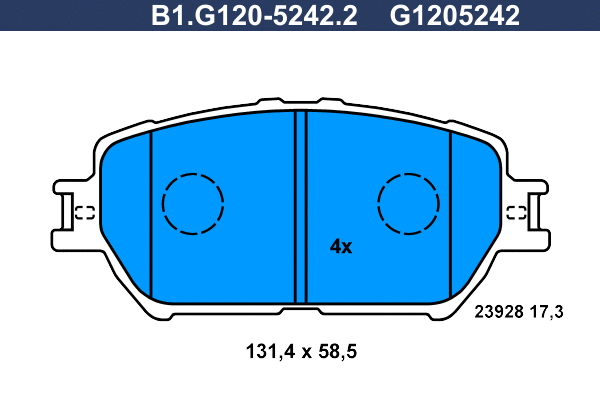 Brake Pad Set, disc brake (B1.G120-5242.2)