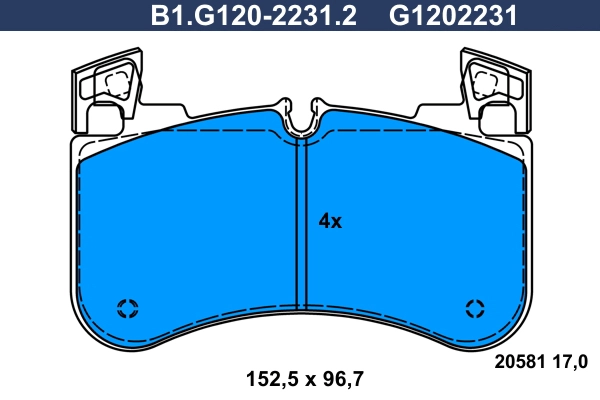 Brake Pad Set, disc brake (B1.G120-2231.2)