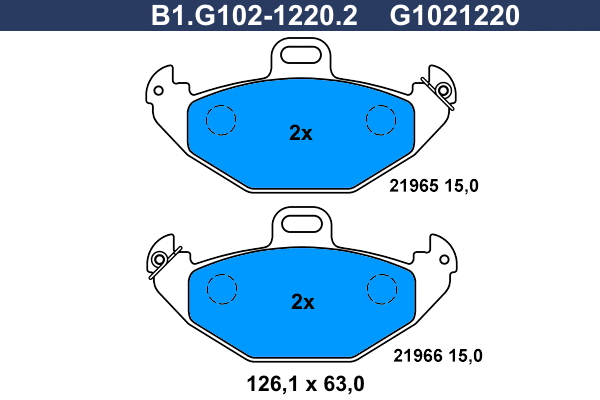 Brake Pad Set, disc brake (B1.G102-1220.2)