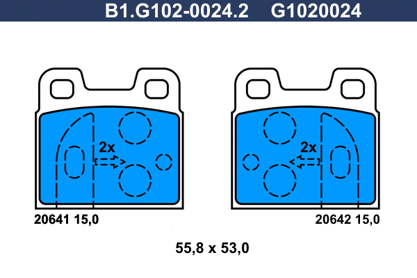 Brake Pad Set, disc brake (B1.G102-0024.2)