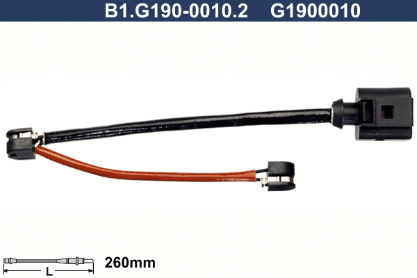 Warning Contact, brake pad wear (B1.G190-0010.2)