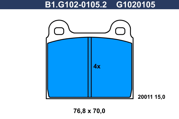 Brake Pad Set, disc brake (B1.G102-0105.2)