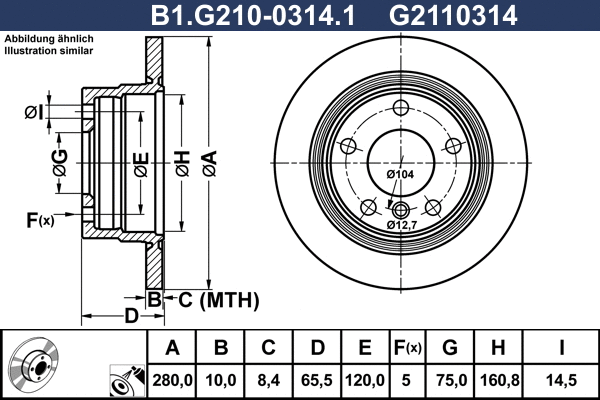 Brake Disc (B1.G210-0314.1)