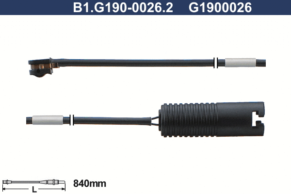 Warning Contact, brake pad wear (B1.G190-0026.2)