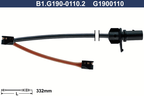 Warning Contact, brake pad wear (B1.G190-0110.2)