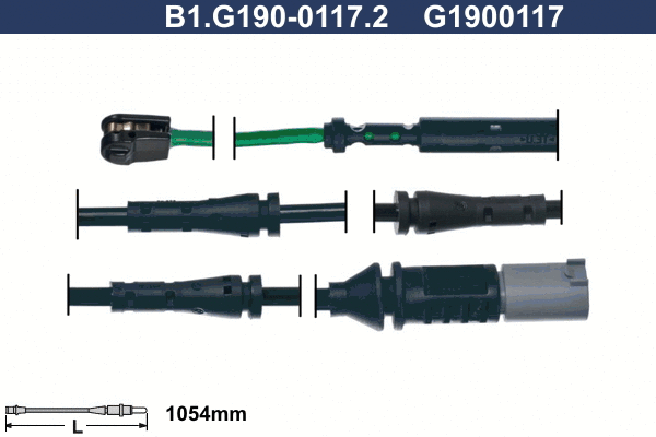 Warning Contact, brake pad wear (B1.G190-0117.2)
