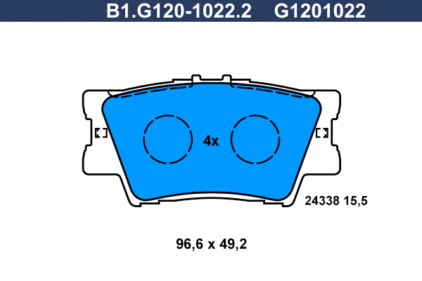Brake Pad Set, disc brake (B1.G120-1022.2)