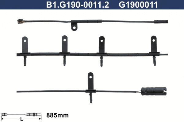Warning Contact, brake pad wear (B1.G190-0011.2)