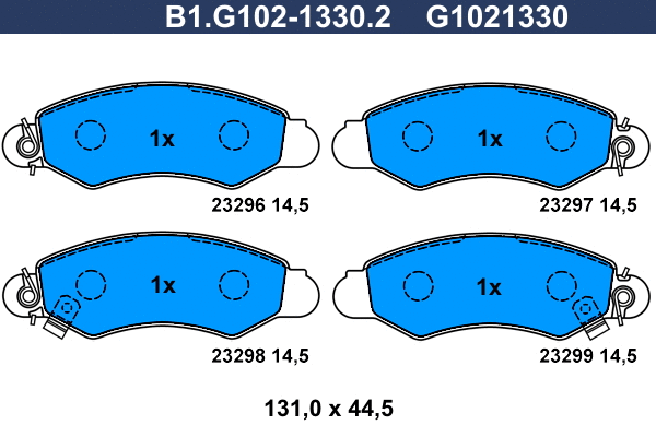 Brake Pad Set, disc brake (B1.G102-1330.2)