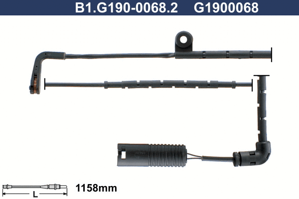 Warning Contact, brake pad wear (B1.G190-0068.2)
