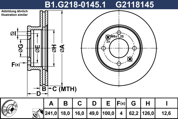 Brake Disc (B1.G218-0145.1)