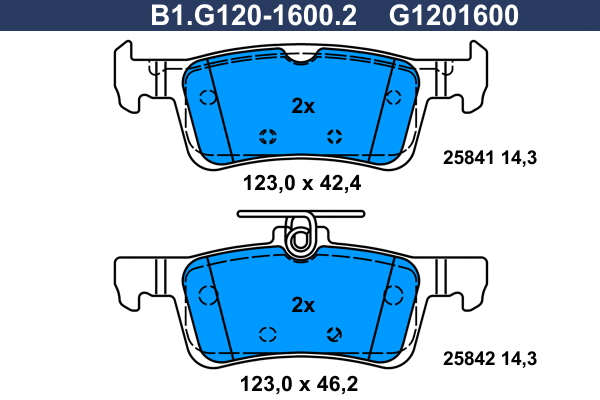 Brake Pad Set, disc brake (B1.G120-1600.2)