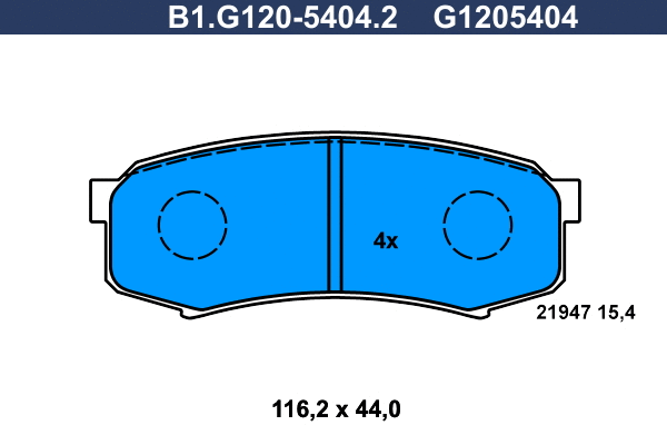 Brake Pad Set, disc brake (B1.G120-5404.2)