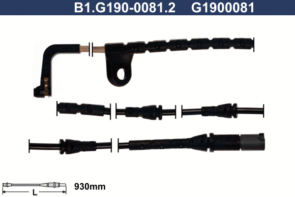 Warning Contact, brake pad wear (B1.G190-0081.2)