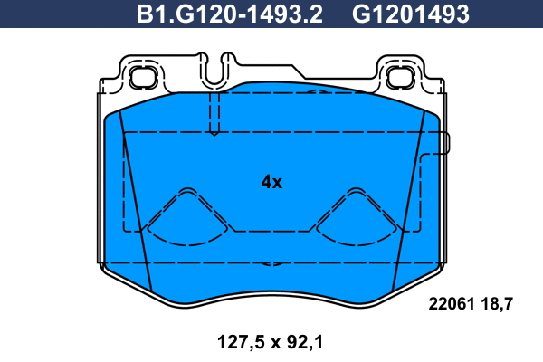 Brake Pad Set, disc brake (B1.G120-1493.2)