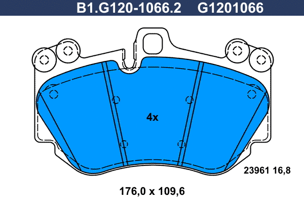 Brake Pad Set, disc brake (B1.G120-1066.2)
