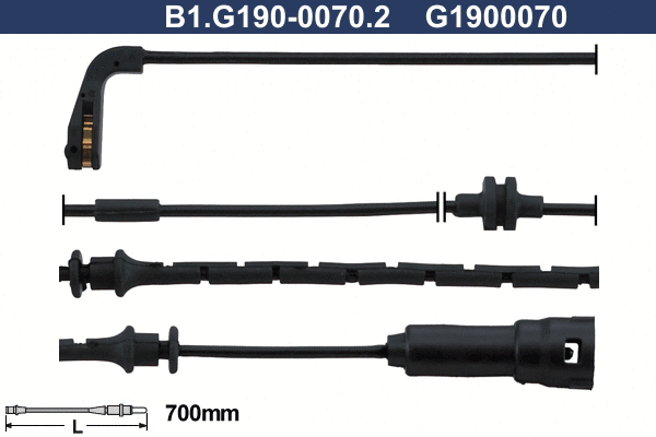 Warning Contact, brake pad wear (B1.G190-0070.2)