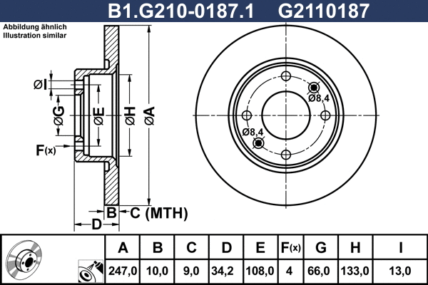 Brake Disc (B1.G210-0187.1)