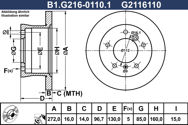 Brake Disc (B1.G216-0110.1)