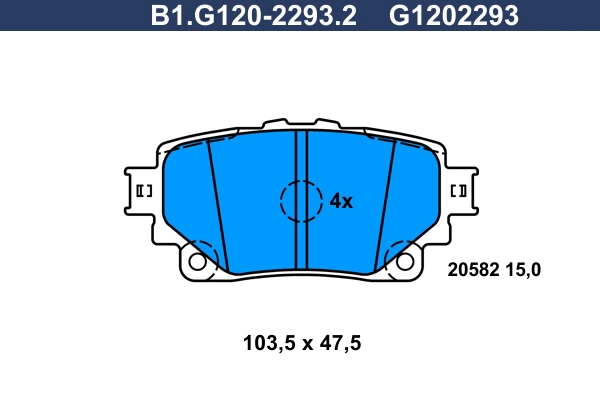 Brake Pad Set, disc brake (B1.G120-2293.2)