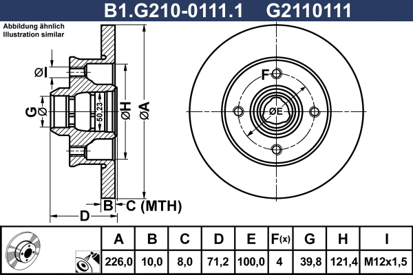 Brake Disc (B1.G210-0111.1)