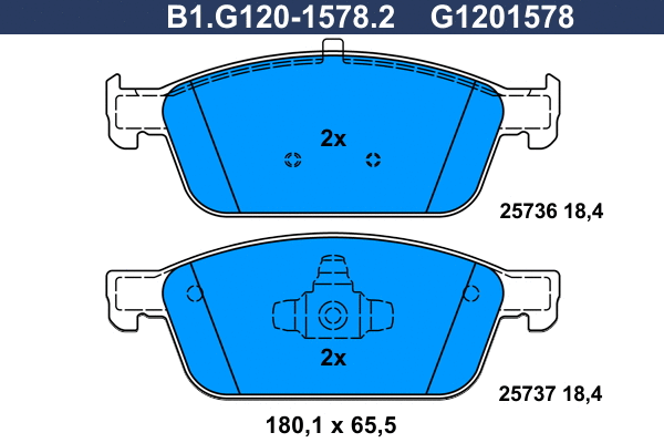 Brake Pad Set, disc brake (B1.G120-1578.2)