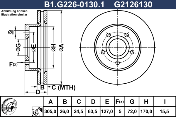 Brake Disc (B1.G226-0130.1)