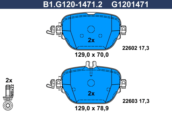 Brake Pad Set, disc brake (B1.G120-1471.2)