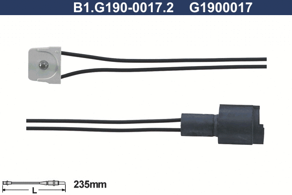 Warning Contact, brake pad wear (B1.G190-0017.2)