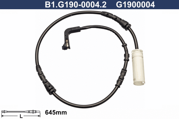 Warning Contact, brake pad wear (B1.G190-0004.2)