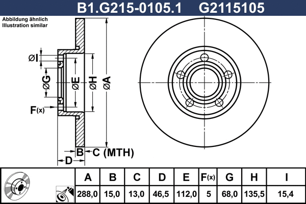 Brake Disc (B1.G215-0105.1)