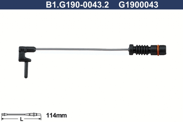 Warning Contact, brake pad wear (B1.G190-0043.2)