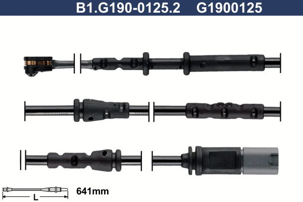 Warning Contact, brake pad wear (B1.G190-0125.2)
