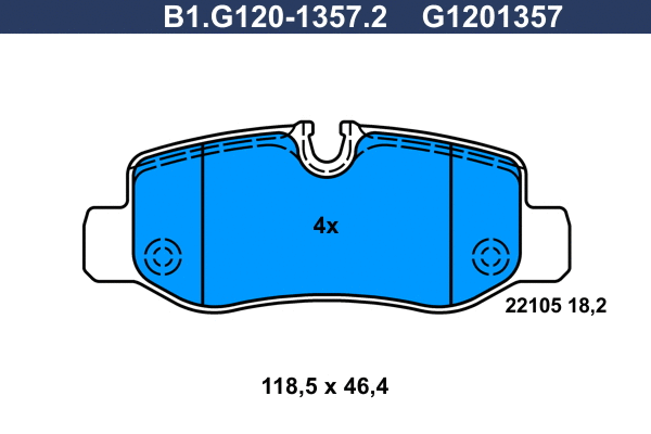 Brake Pad Set, disc brake (B1.G120-1357.2)