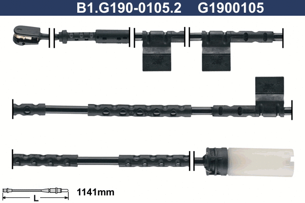 Warning Contact, brake pad wear (B1.G190-0105.2)