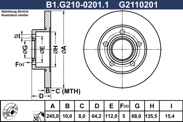 Brake Disc (B1.G210-0201.1)