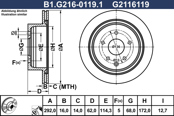 Brake Disc (B1.G216-0119.1)