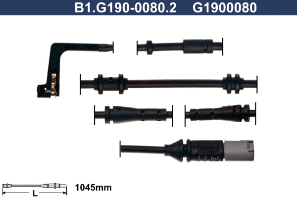 Warning Contact, brake pad wear (B1.G190-0080.2)