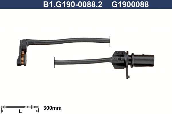Warning Contact, brake pad wear (B1.G190-0088.2)