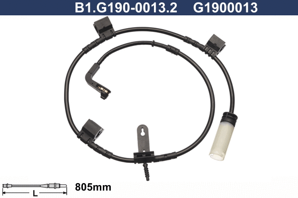 Warning Contact, brake pad wear (B1.G190-0013.2)