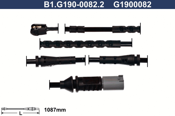 Warning Contact, brake pad wear (B1.G190-0082.2)