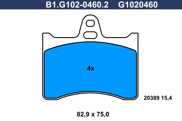 Brake Pad Set, disc brake (B1.G102-0460.2)
