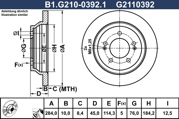 Brake Disc (B1.G210-0392.1)