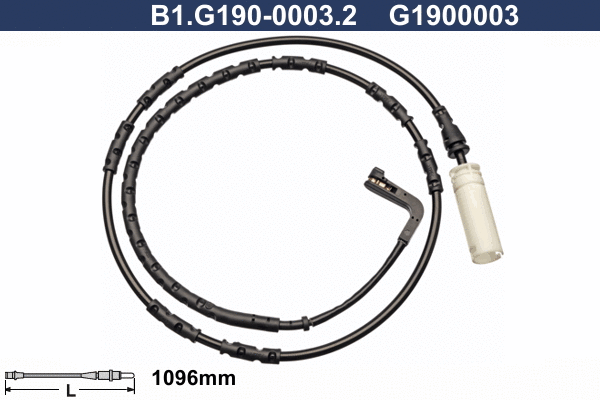 Warning Contact, brake pad wear (B1.G190-0003.2)