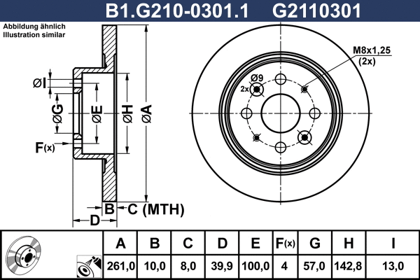 Brake Disc (B1.G210-0301.1)