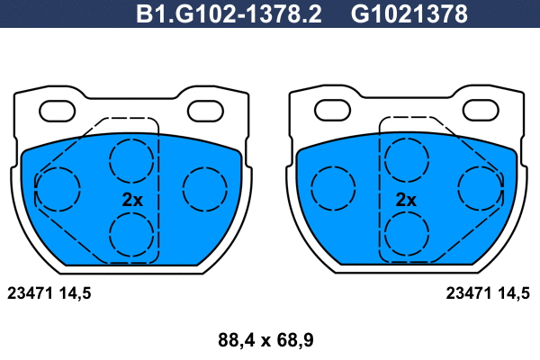 Brake Pad Set, disc brake (B1.G102-1378.2)
