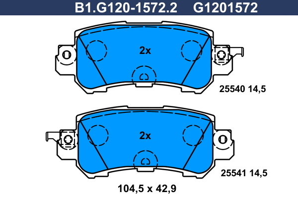 Brake Pad Set, disc brake (B1.G120-1572.2)