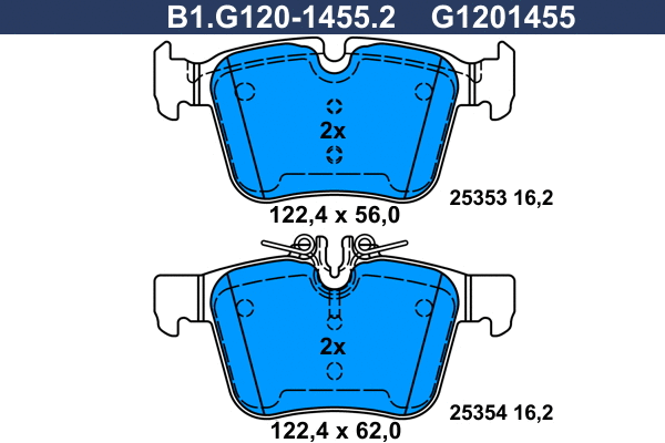 Brake Pad Set, disc brake (B1.G120-1455.2)