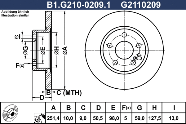 Brake Disc (B1.G210-0209.1)
