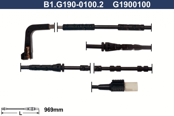 Warning Contact, brake pad wear (B1.G190-0100.2)